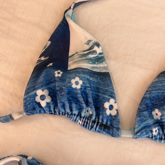 Frankies Bikinis Blue Tide Terry Bikini - Picture 10 of 11